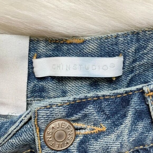 Urban Outfitters BDG Jean Shorts Jorts Distressed High Waist Cut off Denim Small - Picture 13 of 16